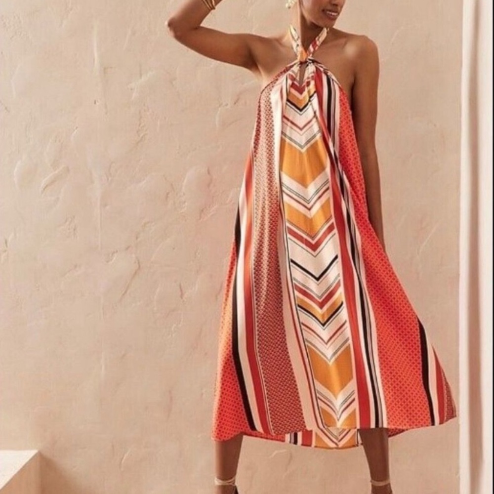 Banana Republic Keyhole Halter Midi Dress